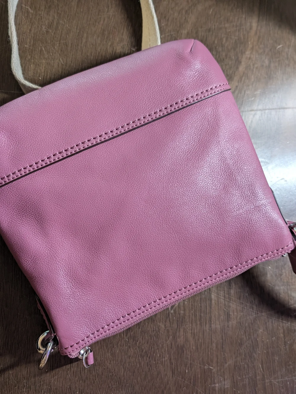 Coach Park Leather Turnlock Swingpack Crossbody Bag Purple